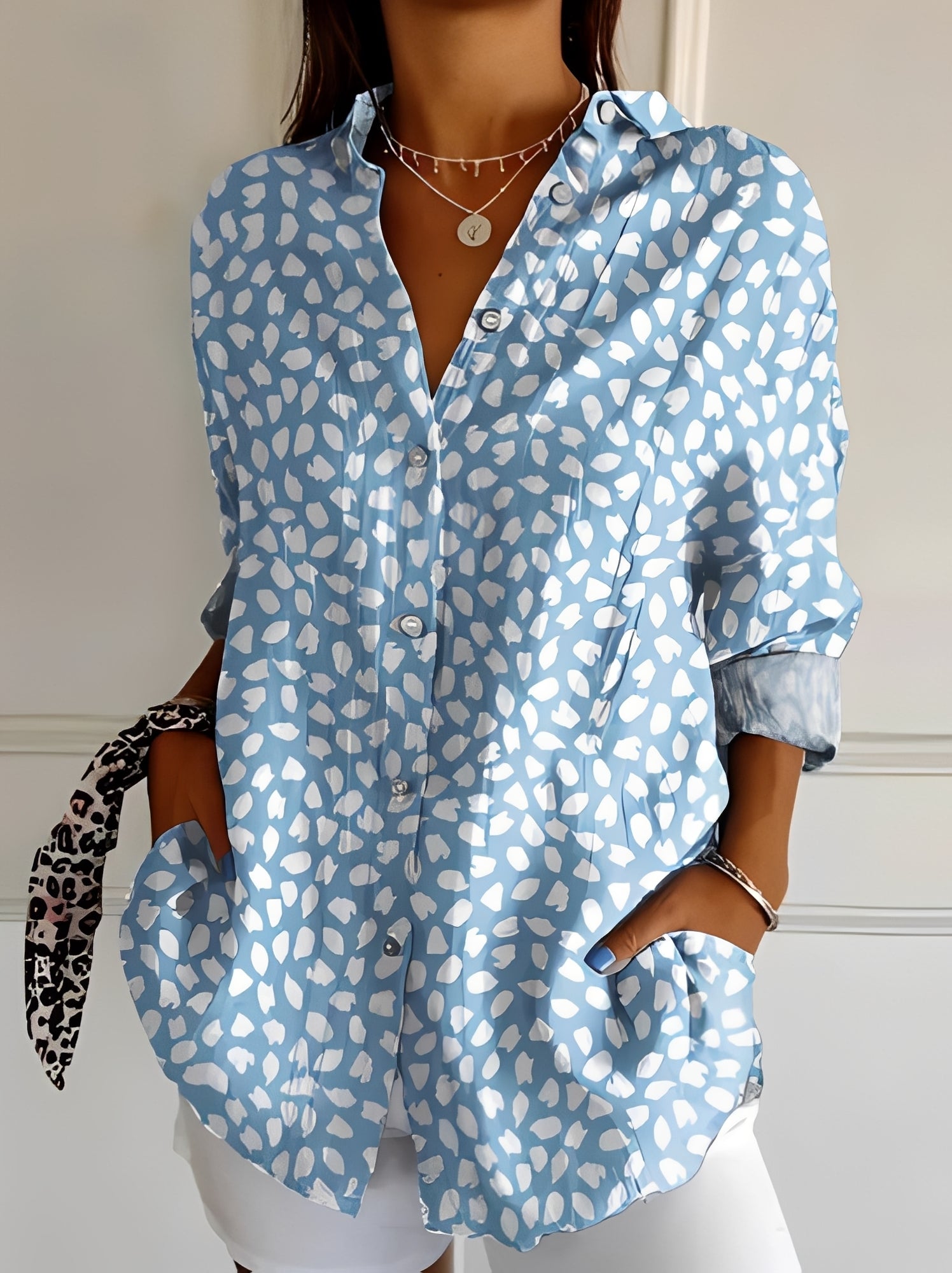 Jessica - Elegante Damenbluse mit Blumenmuster