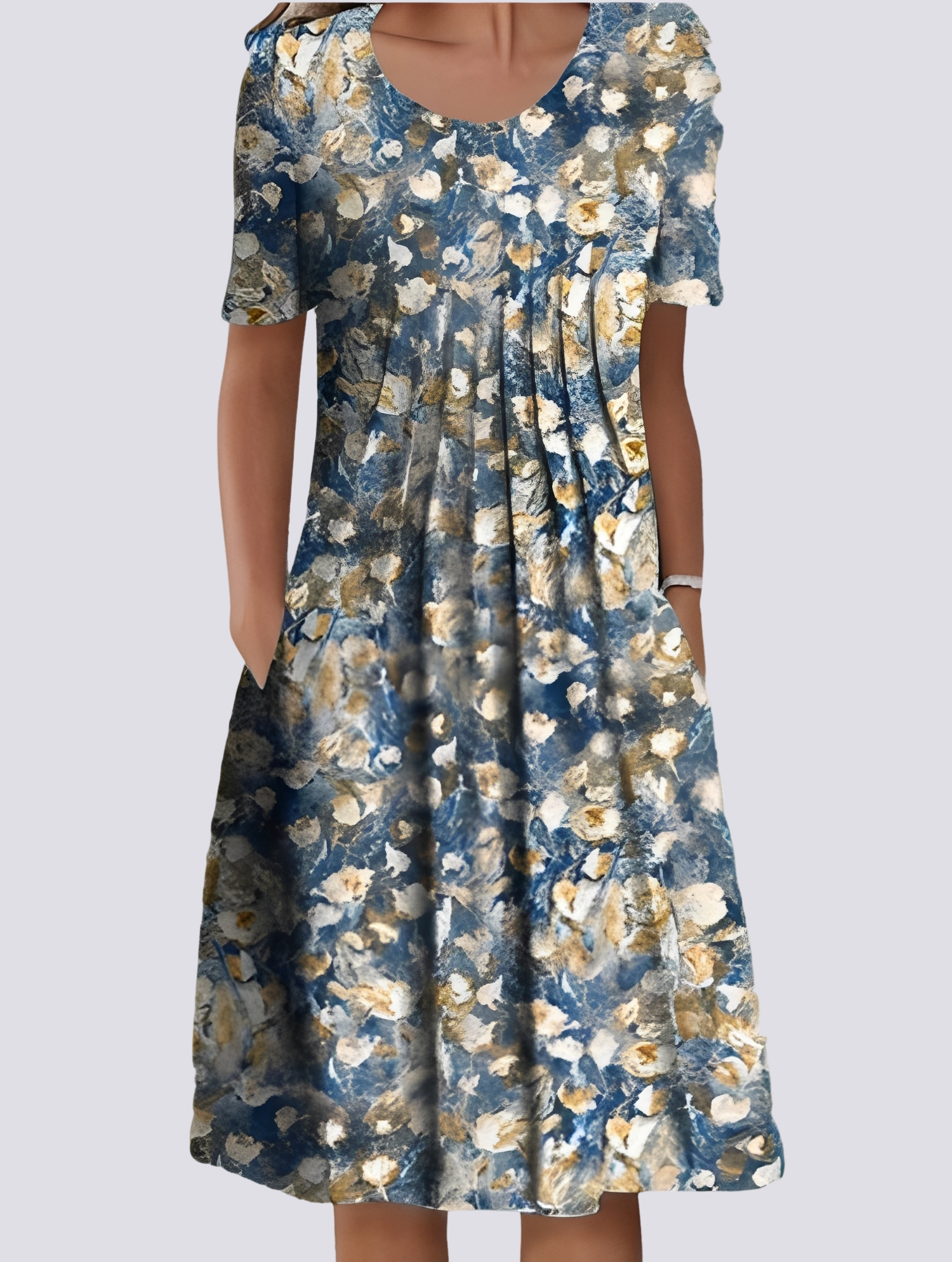 Aminah - Lässiges Damenkleid mit Blumenmuster