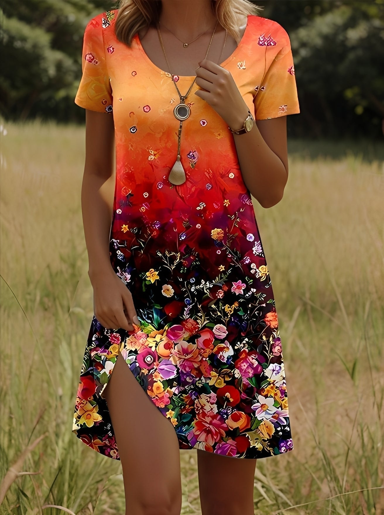 Lyssa - Elegantes bedrucktes Kleid für Damen