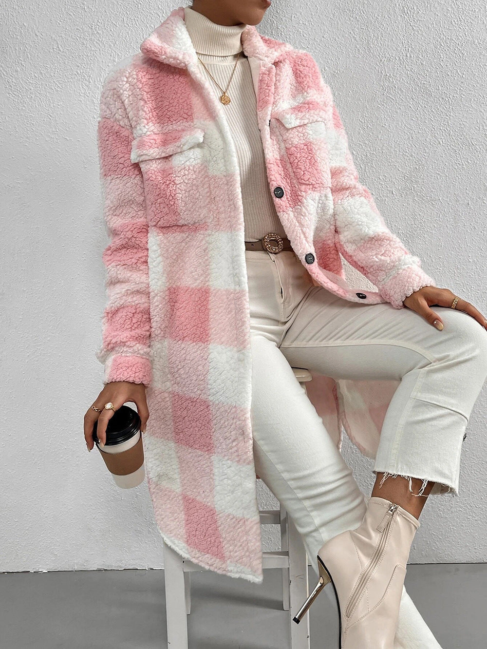 Rachel - Eleganter, warmer Fleece-Mantel für Damen