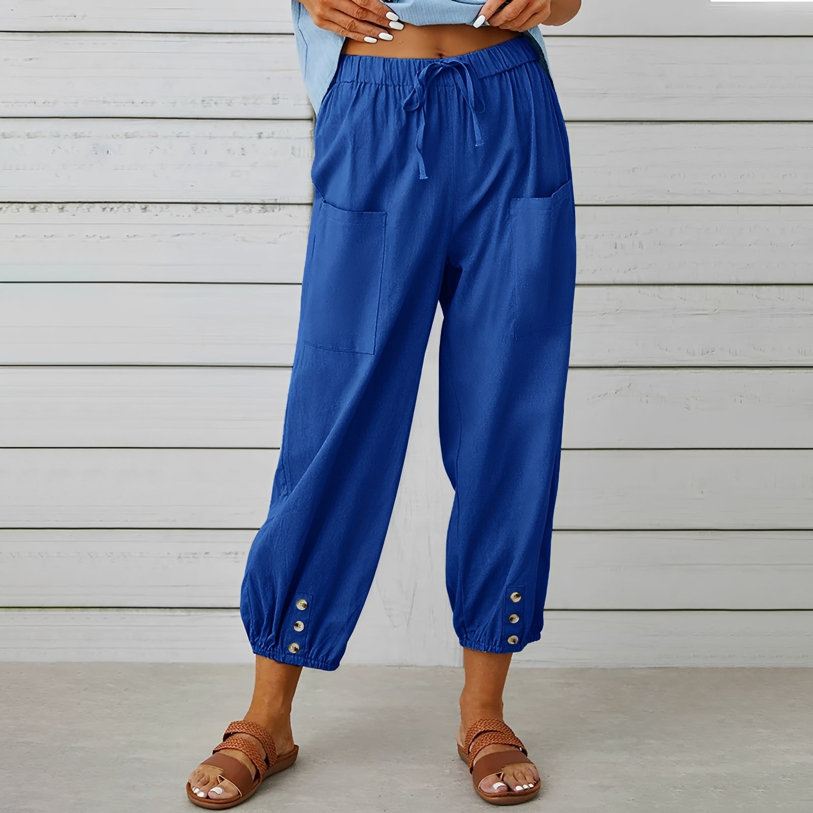 Christa - Weite, lässige und verkürzte Hose für Frauen