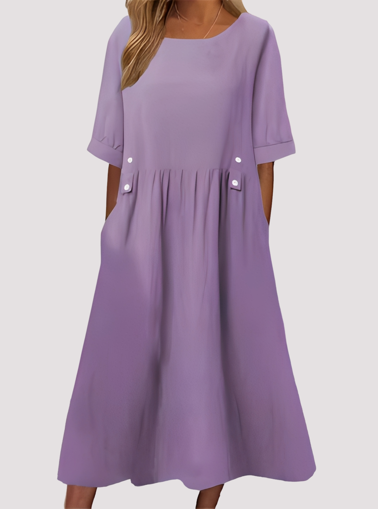 Julie - Lässiges Kleid mit Taschen für Damen