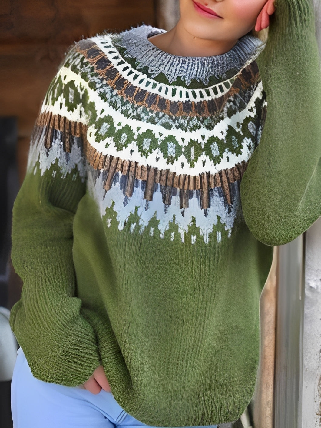 Lorine - Bequemer Damenpullover mit elegantem Muster