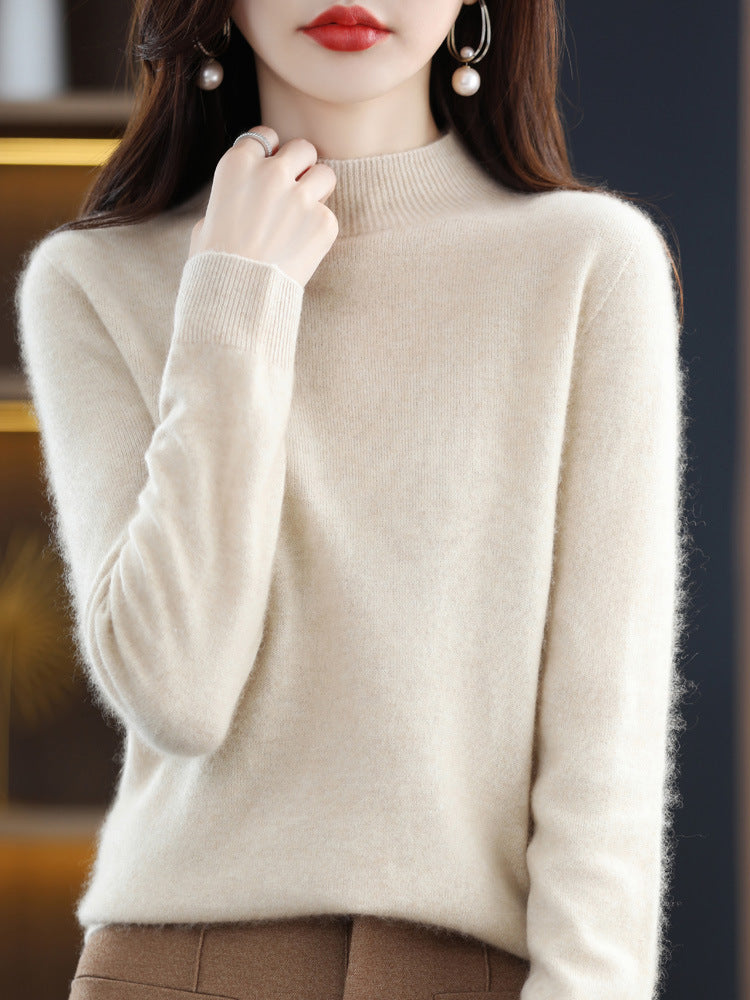 Carrie - Eleganter, warmer Damenpullover mit Stehkragen