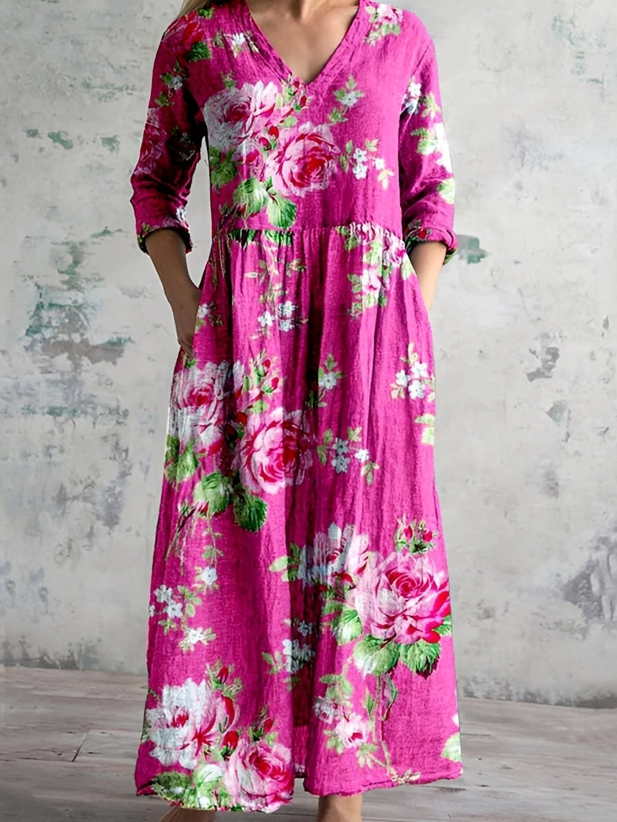 Eleanor - Fließendes Damen-Blumenkleid