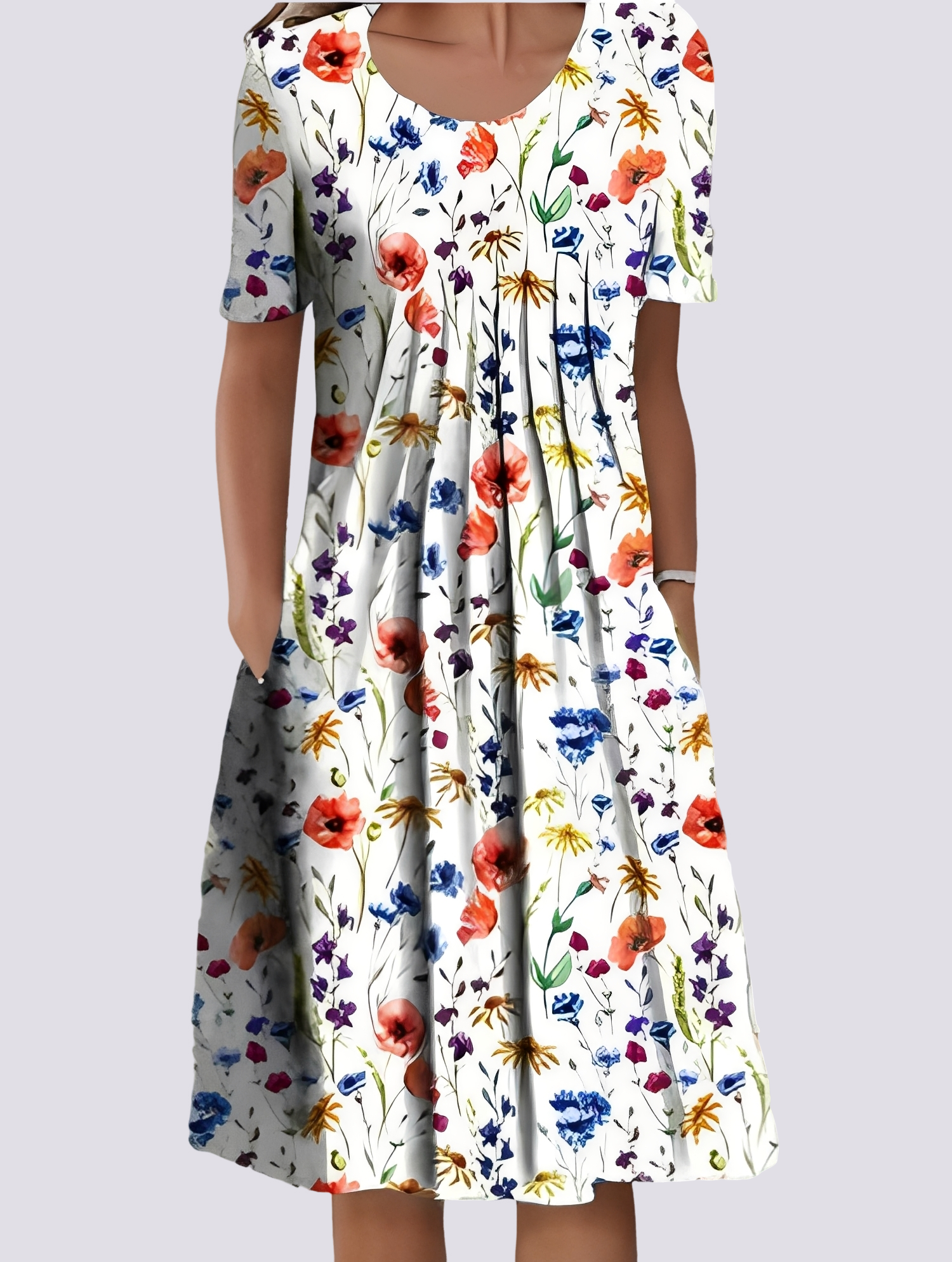 Aminah - Lässiges Damenkleid mit Blumenmuster