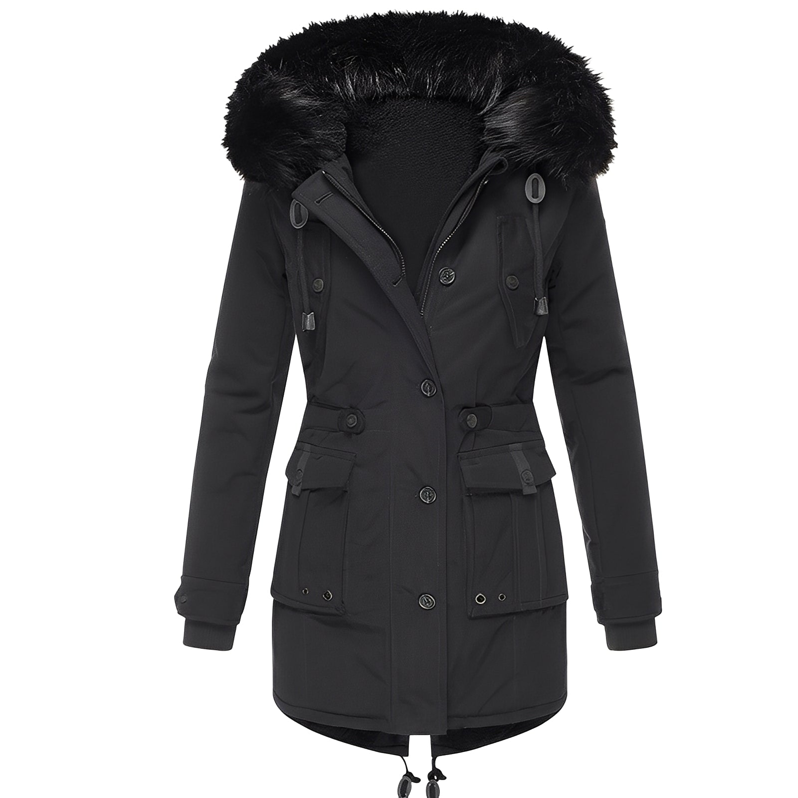 Elsie - Damen-Hoodie-Mantel mit Fleecefutter für warme Tage