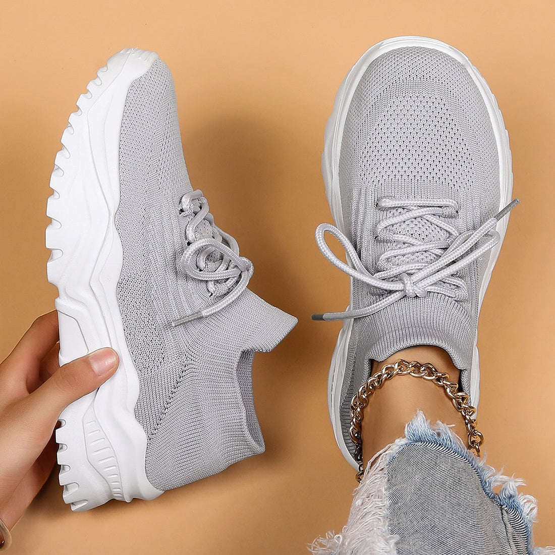 Lucie - Bequeme Flyknit-Socken-Schuhe für Damen