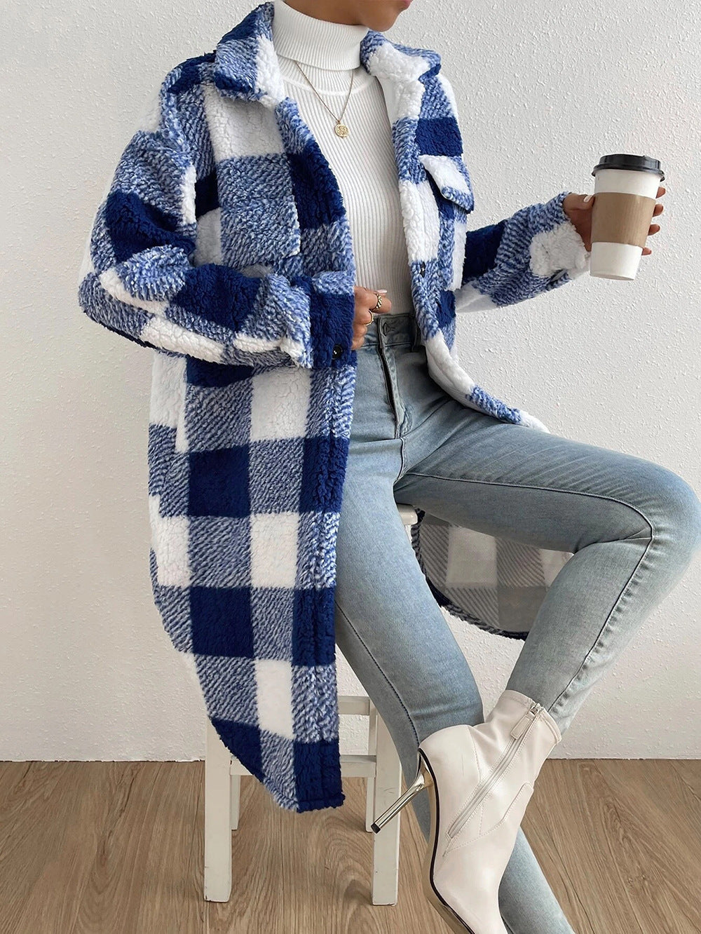 Rachel - Eleganter, warmer Fleece-Mantel für Damen