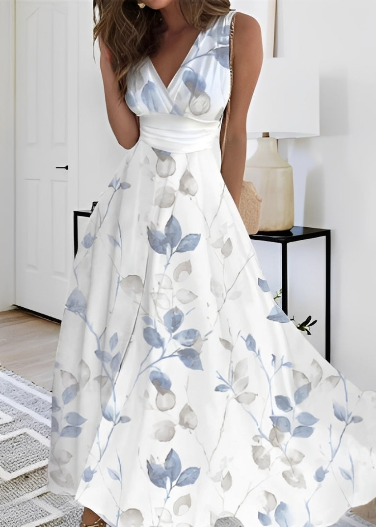 Kathryn - Elegantes langes Kleid mit Blumenmuster für Frauen