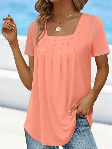 Marie - Elegante Damenbluse mit eckigem Ausschnitt