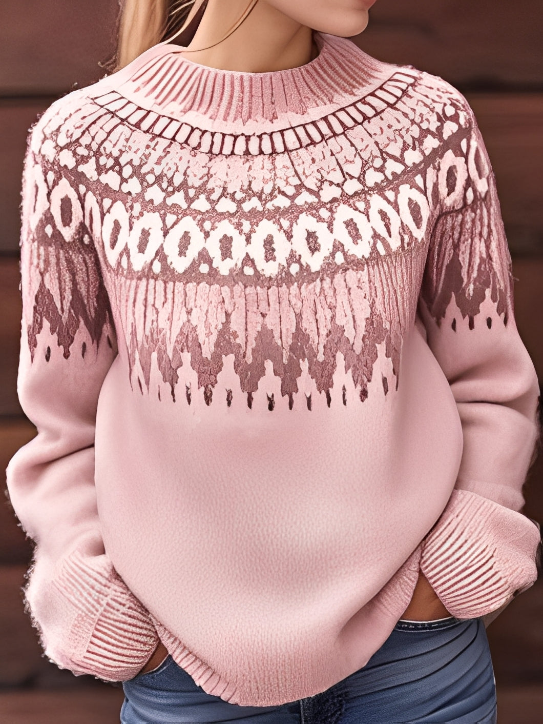 Lorine - Bequemer Damenpullover mit elegantem Muster