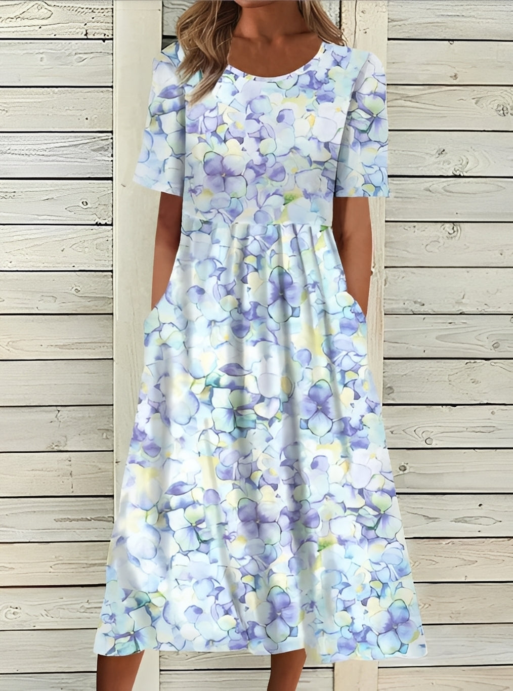 Tiffany - Stilvolles Midikleid mit Blumenmuster für Damen