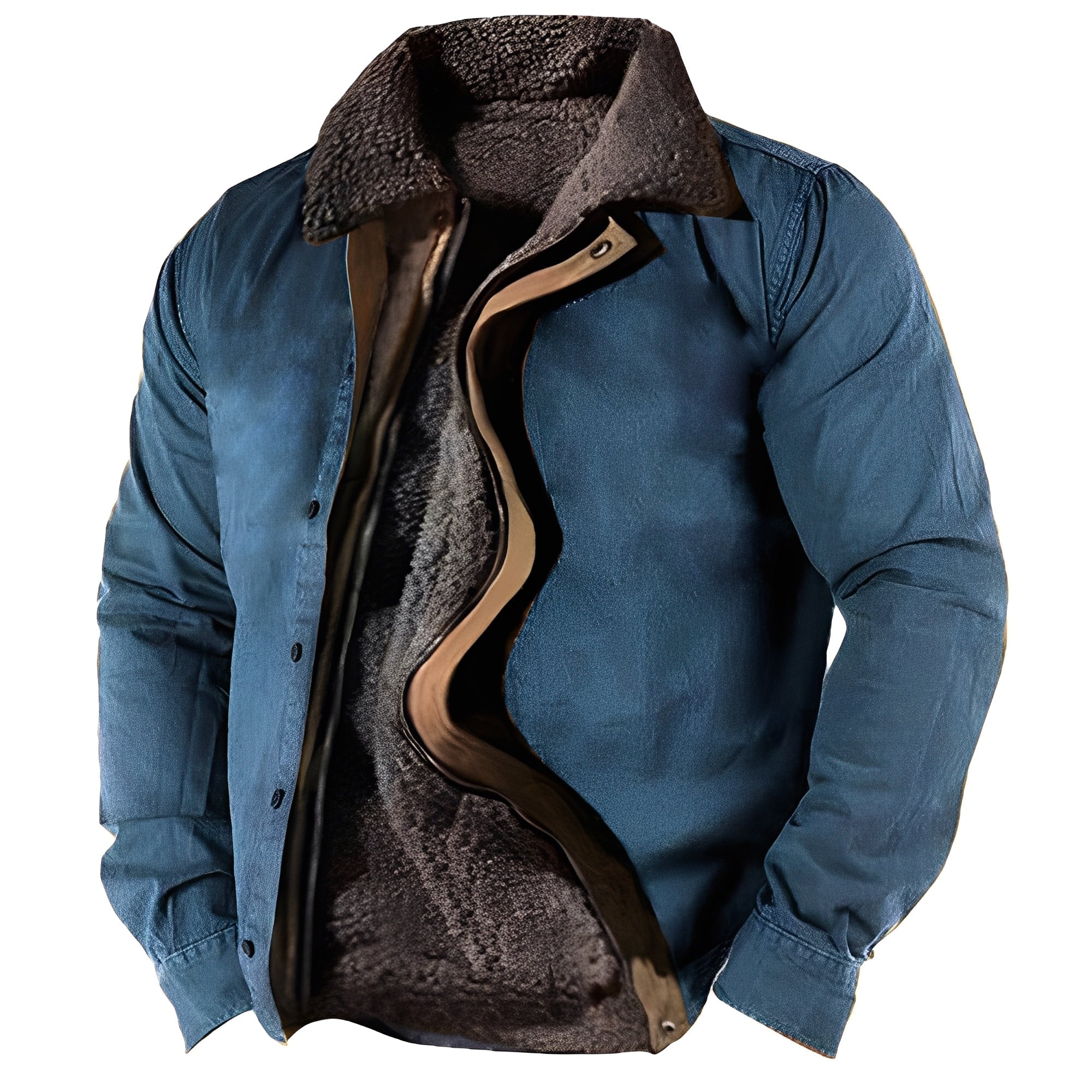 Hubert - Herrenjacke mit klassischem Stil und Sherpa-Futter