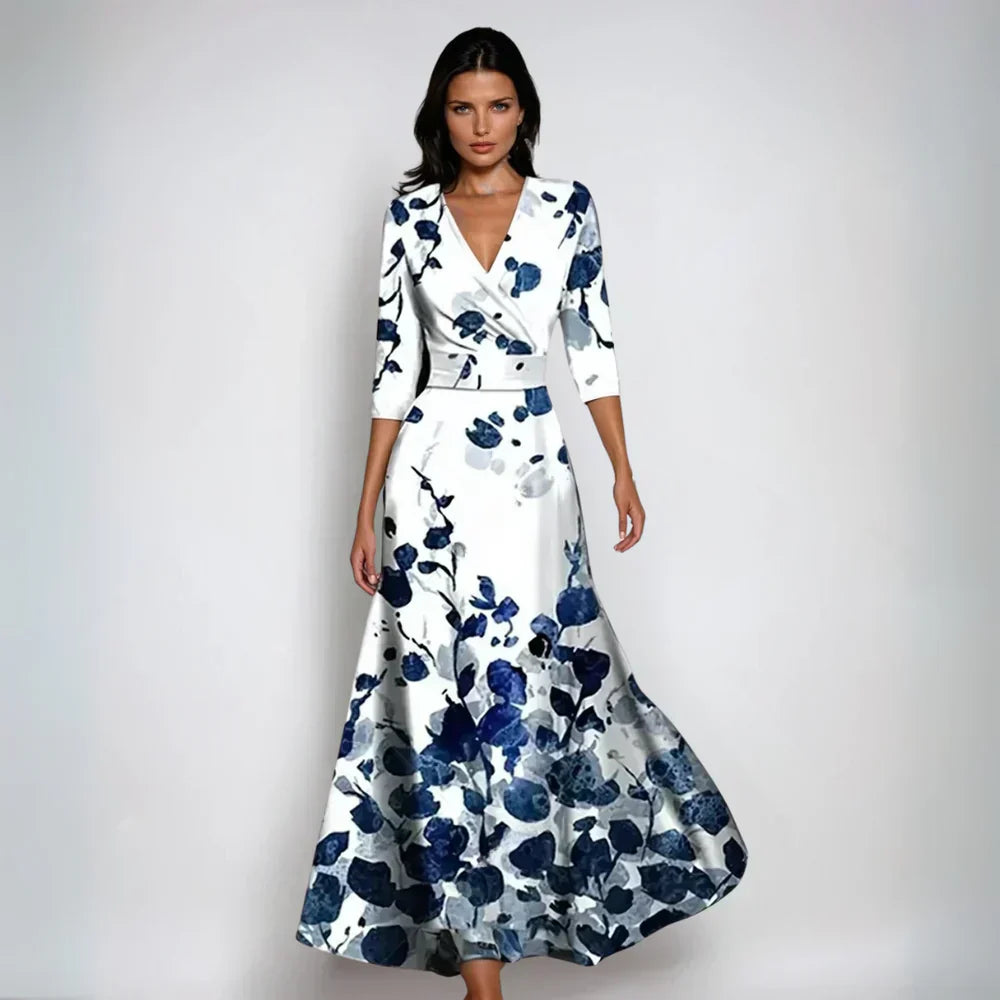 Lindsey – Stilvolles Wickelkleid mit Blumenmuster