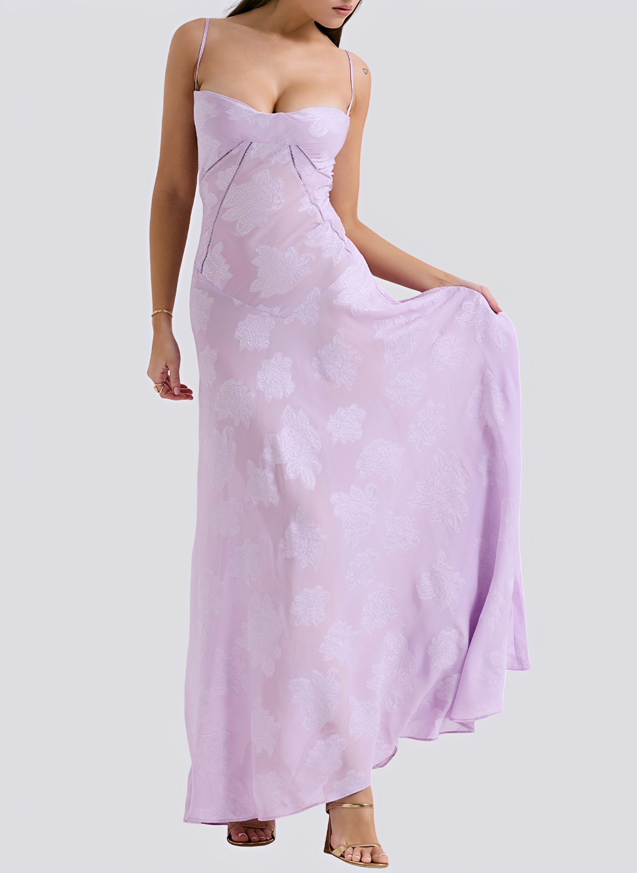 Lucia - Elegantes, eng geschnittenes Maxikleid für Damen
