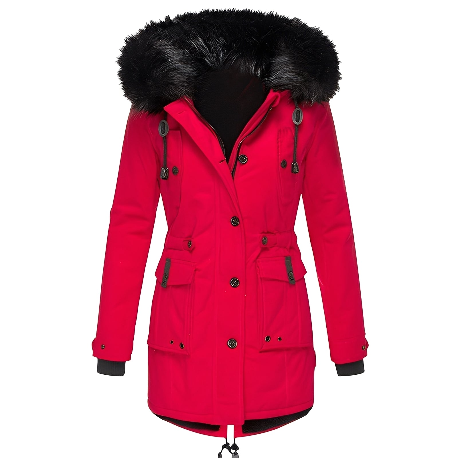 Elsie - Damen-Hoodie-Mantel mit Fleecefutter für warme Tage