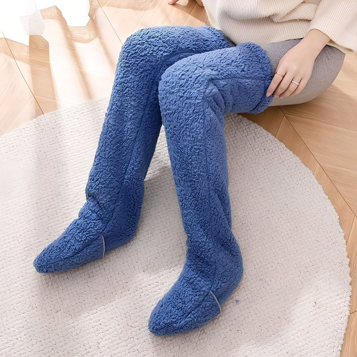Camellia - Warme Winter-Damensocken über das Knie