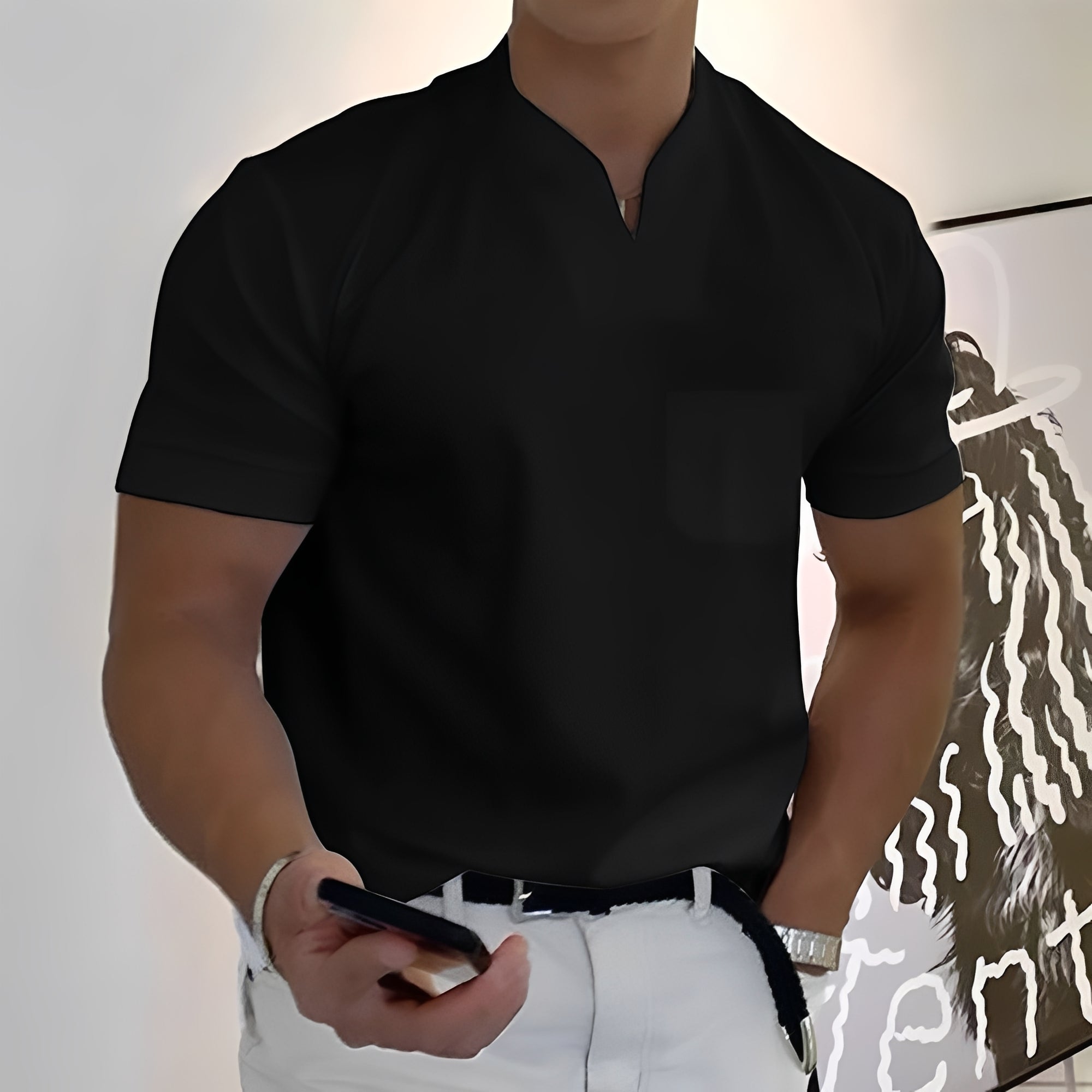 Joel - Lässiges Hemd mit Gummizug für Männer