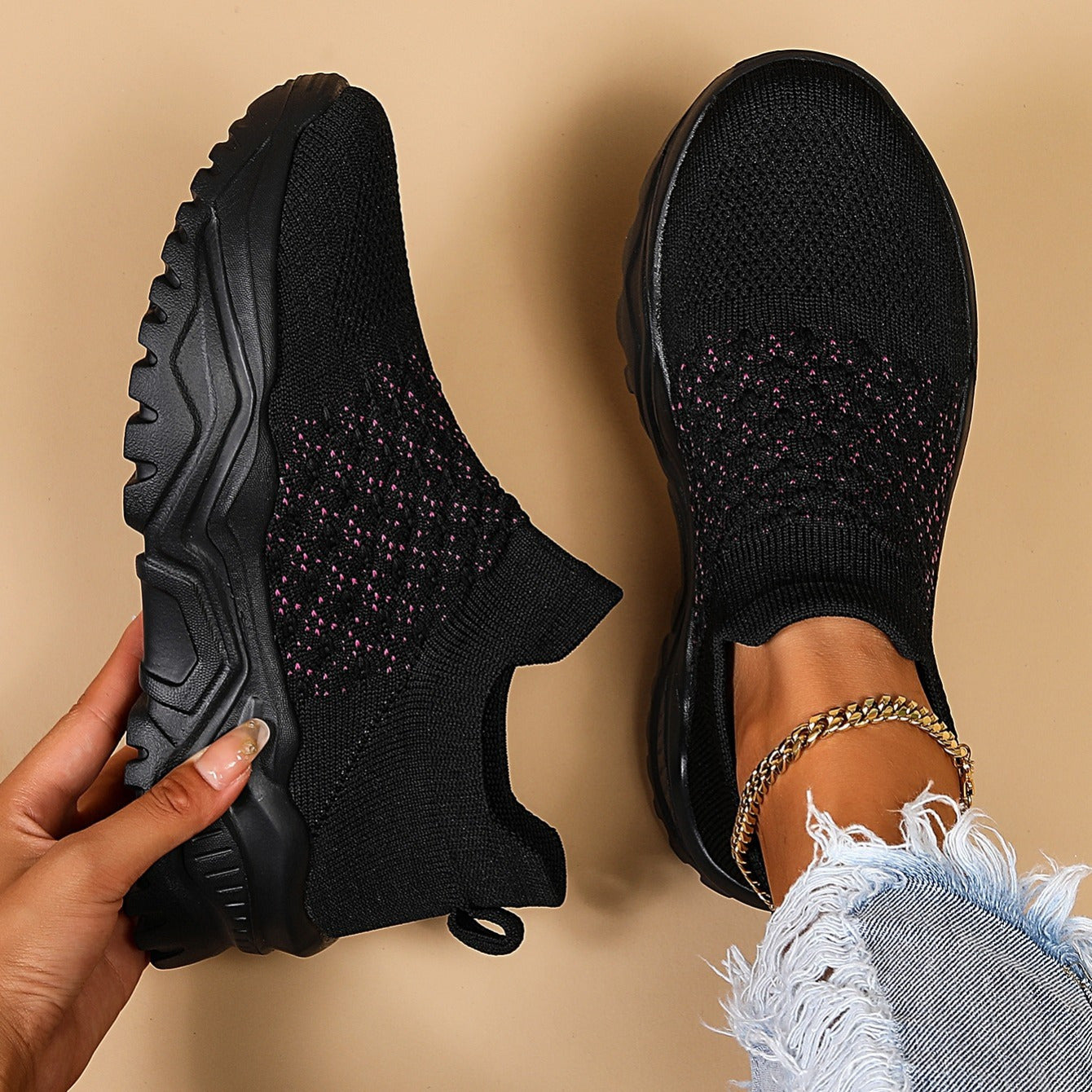 Lucie - Bequeme Flyknit-Socken-Schuhe für Damen