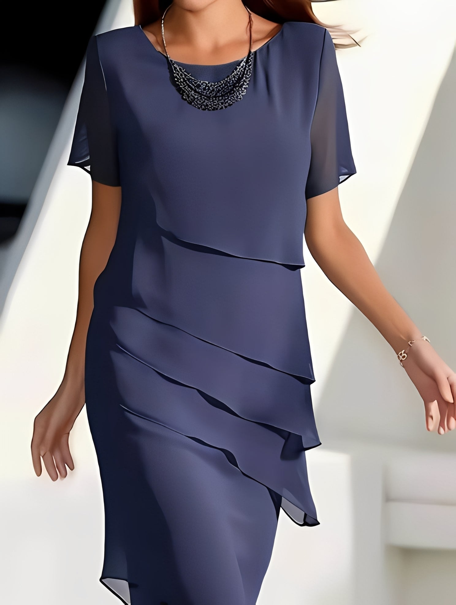 Isabella - Schickes Chiffonkleid für Damen