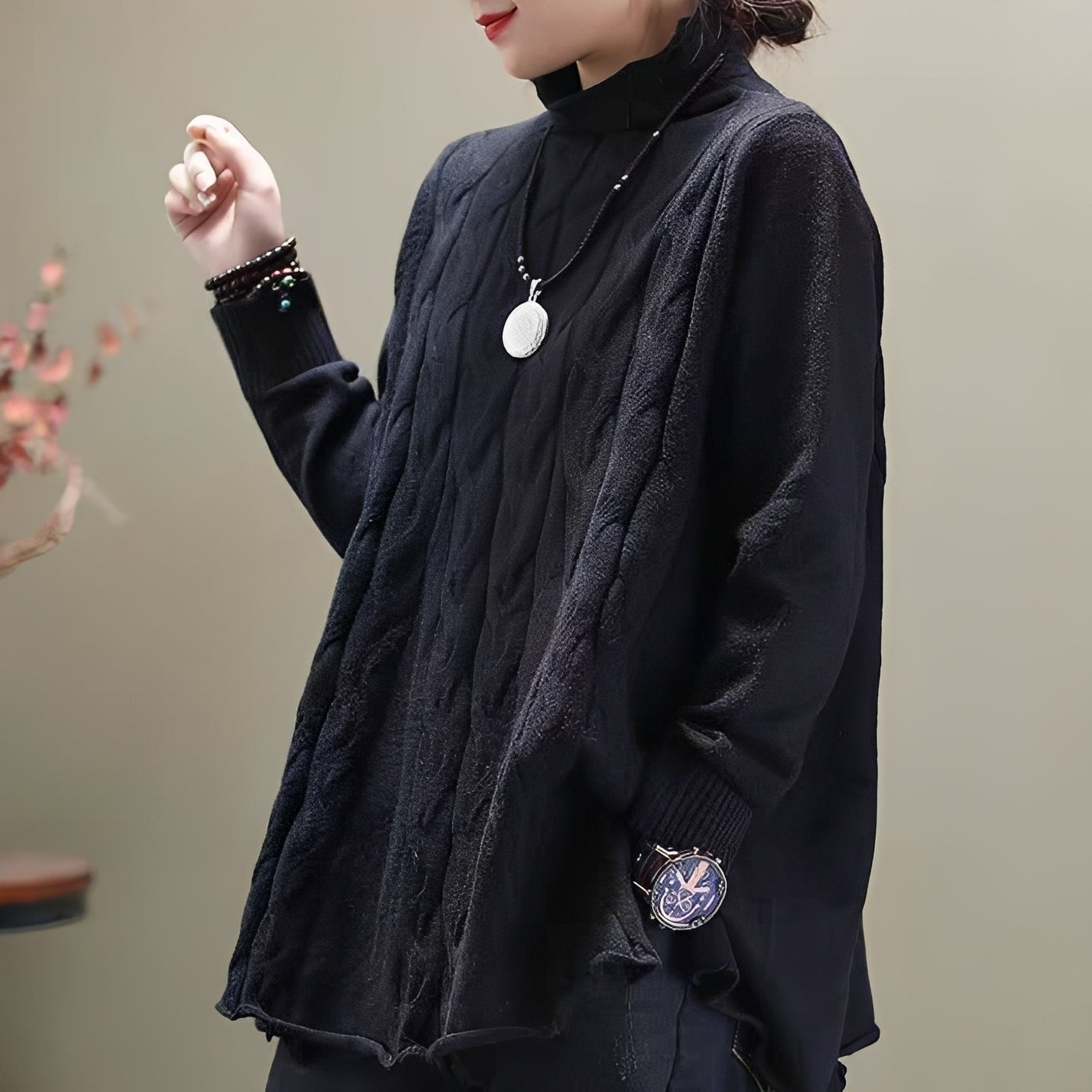 Carla - Bequemer Damenrollkragenpullover