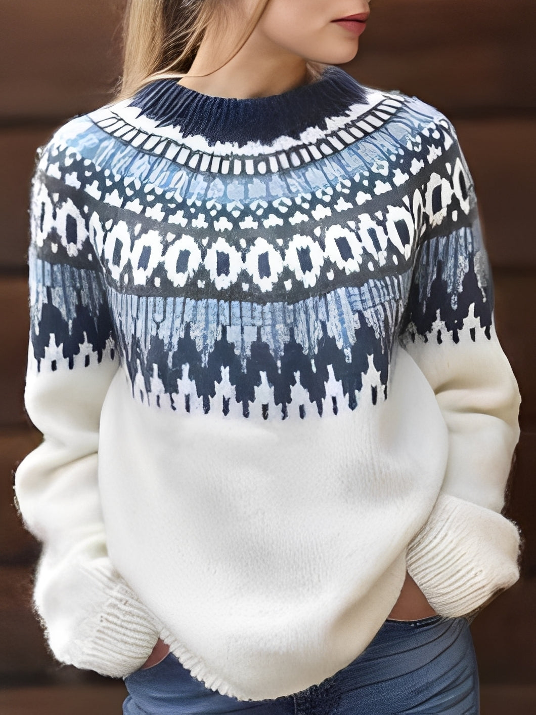 Lorine - Bequemer Damenpullover mit elegantem Muster