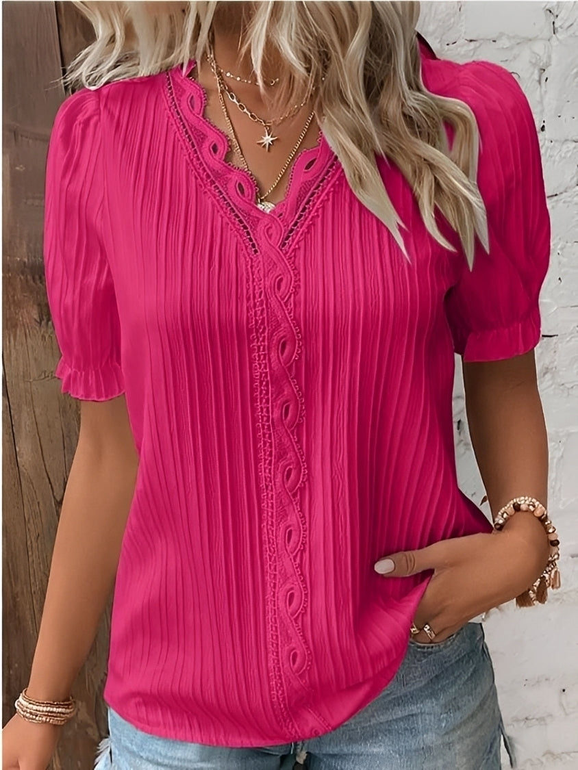 Kristina - Elegante Bluse mit V-Ausschnitt für Frauen