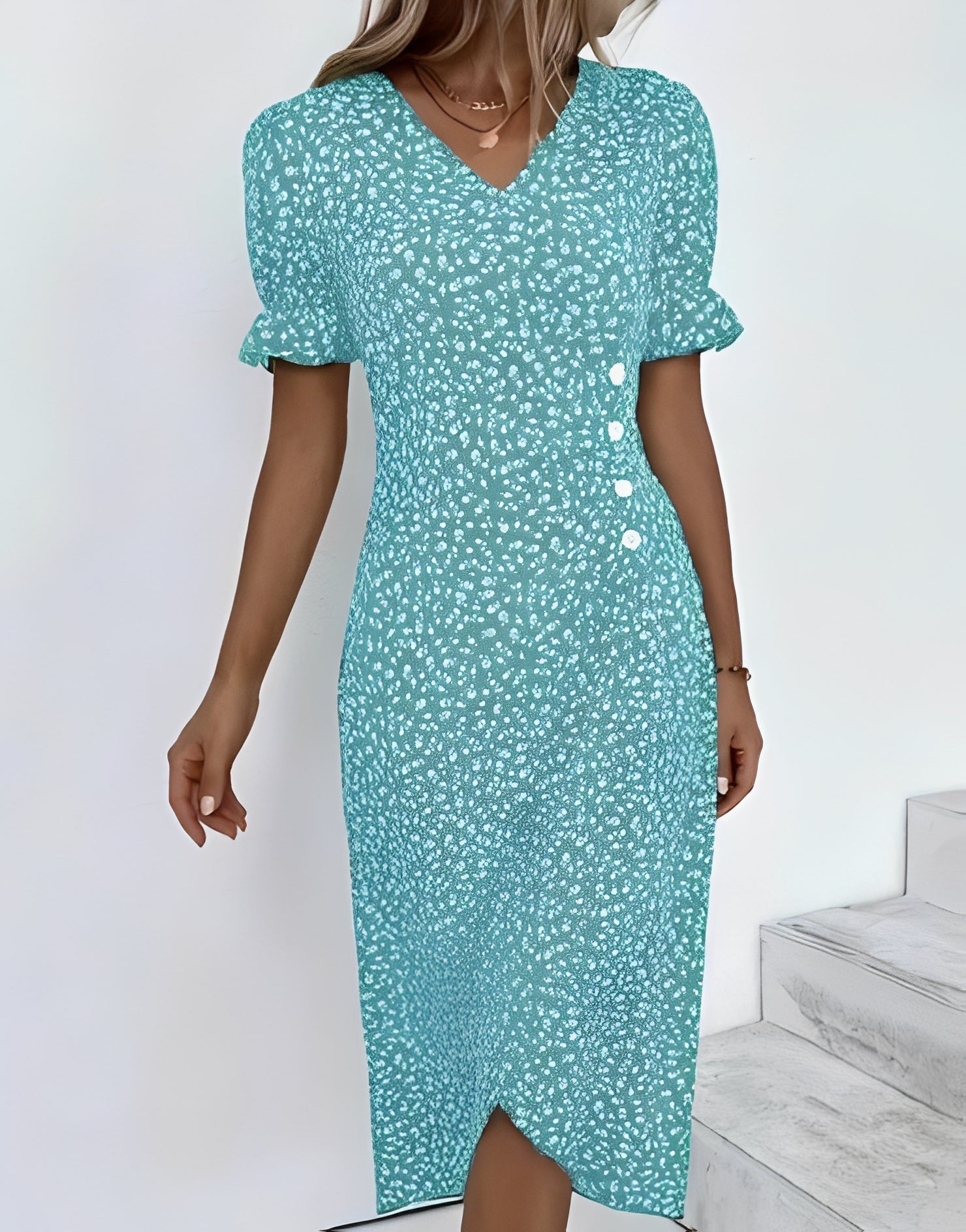 Rachael - Lockeres Wickelkleid mit Blumenmuster für Damen