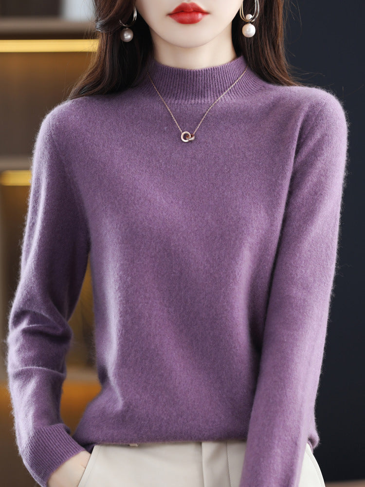 Carrie - Eleganter, warmer Damenpullover mit Stehkragen