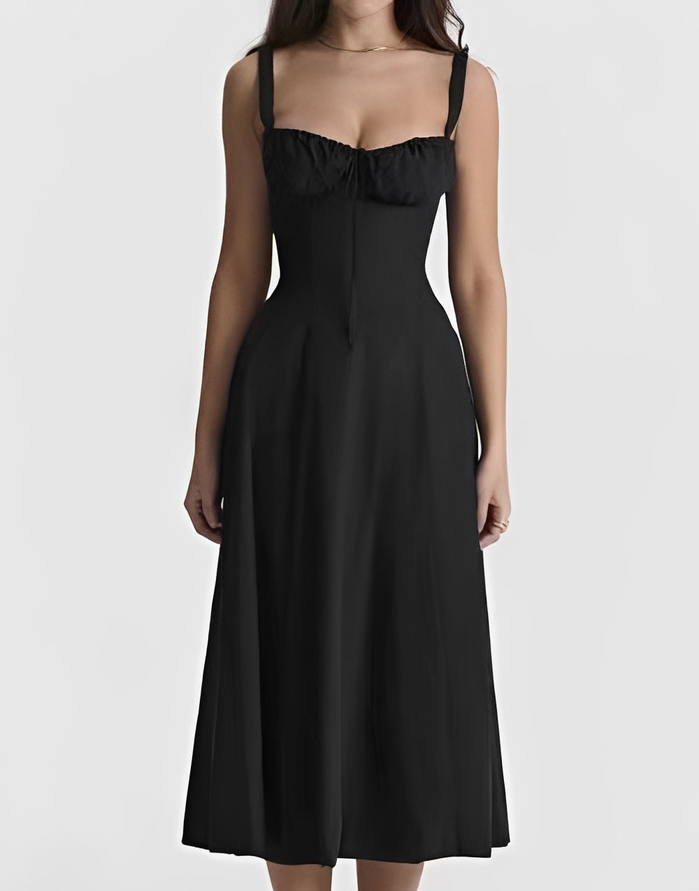 Alyssa - Schmal geschnittenes Midi-Kleid mit Blumenmuster für Damen