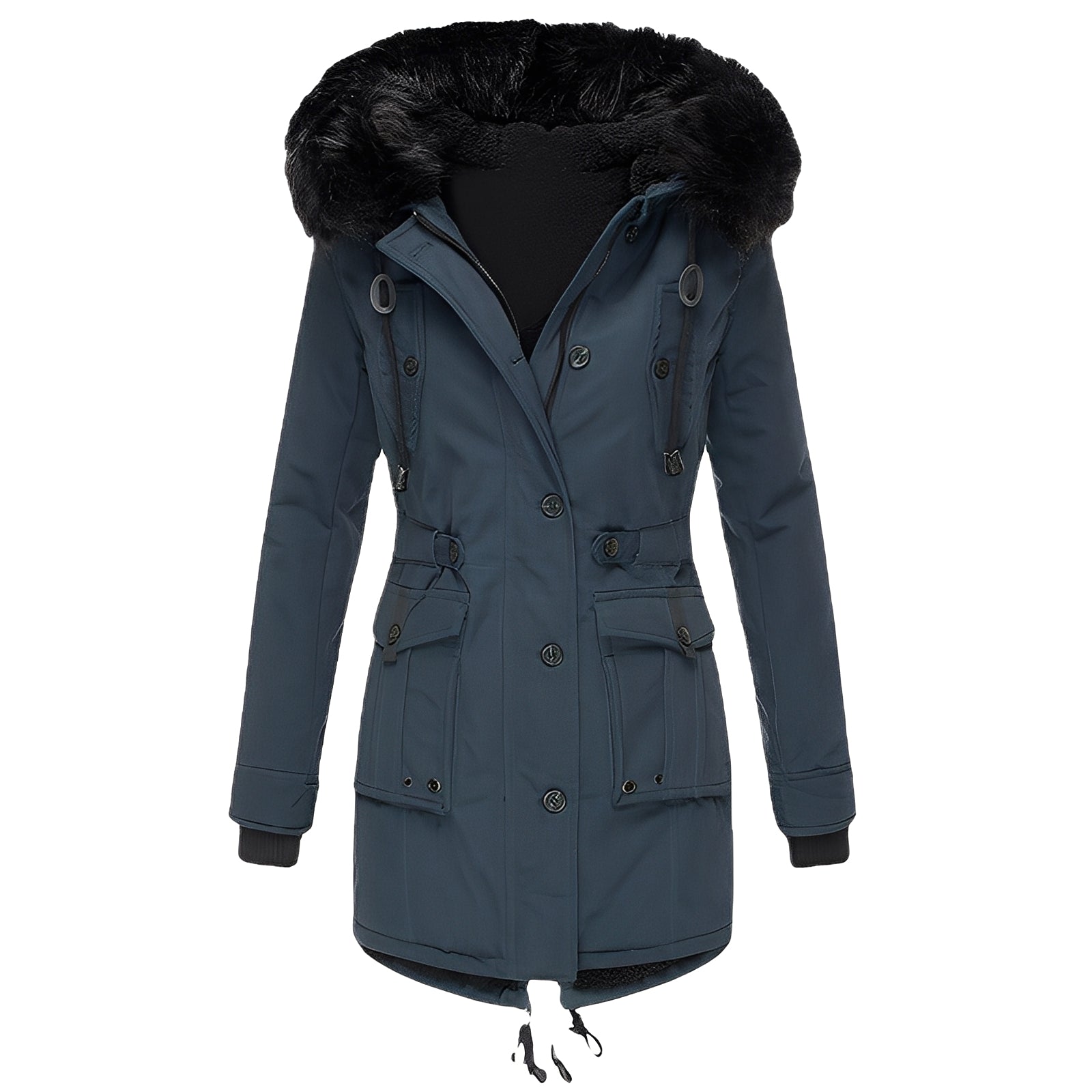 Elsie - Damen-Hoodie-Mantel mit Fleecefutter für warme Tage