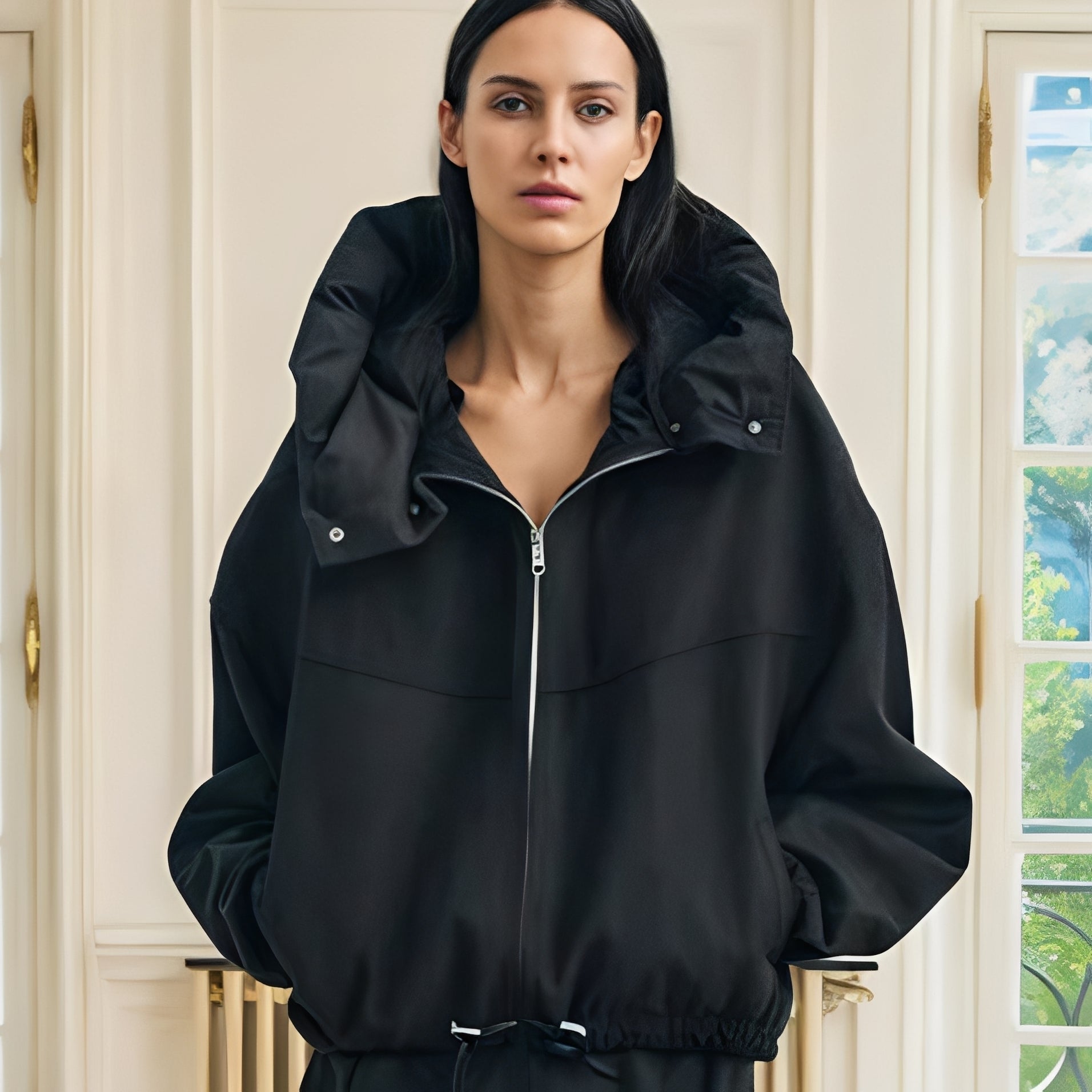 Alexa - Locker geschnittene Damen-Wolljacke mit Kapuze