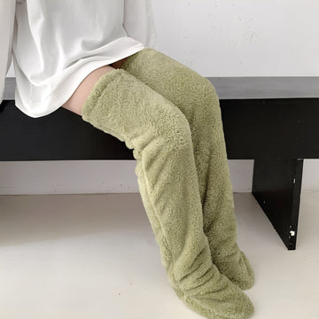 Camellia - Warme Winter-Damensocken über das Knie
