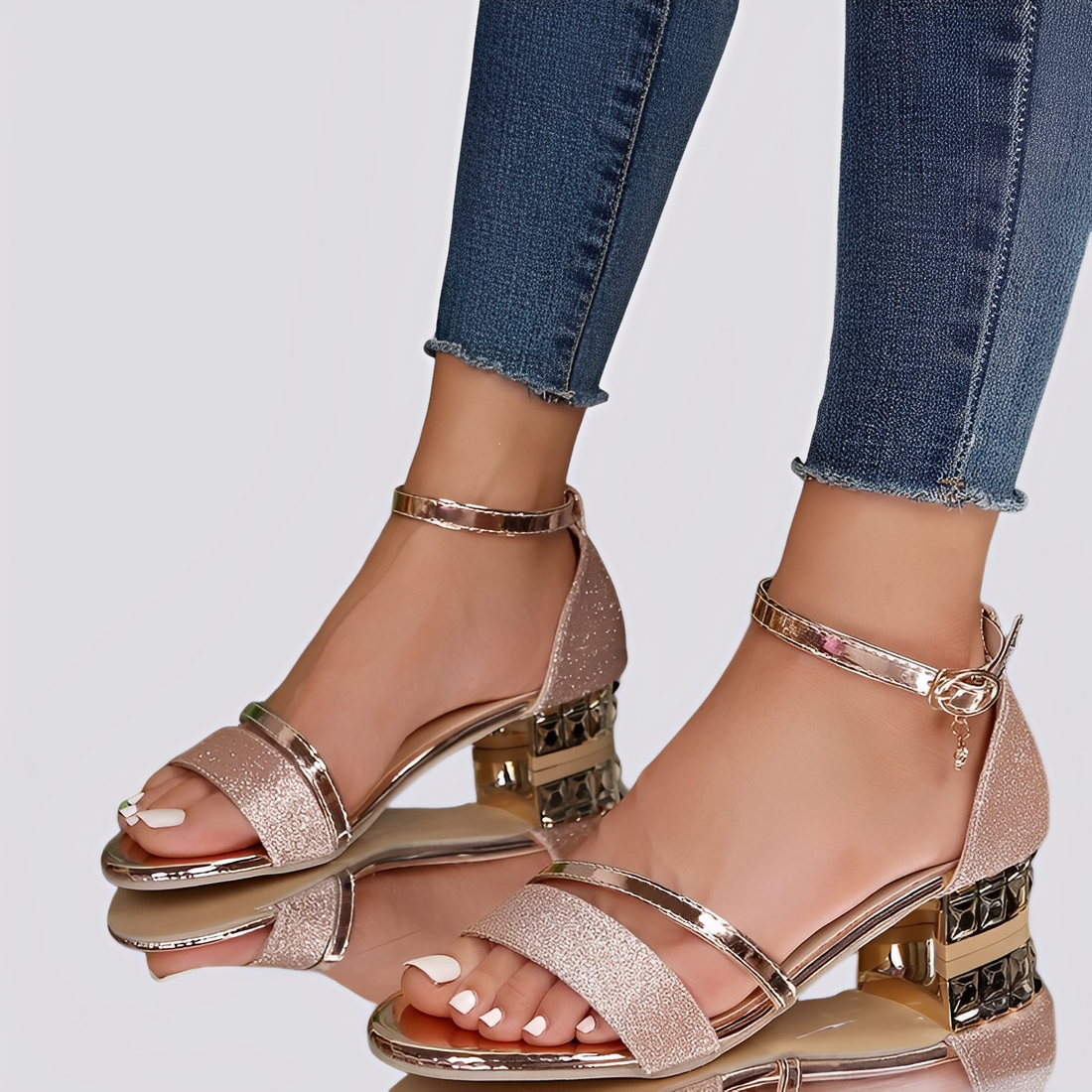 Samuel - Elegante Damensandalen mit Glitzer