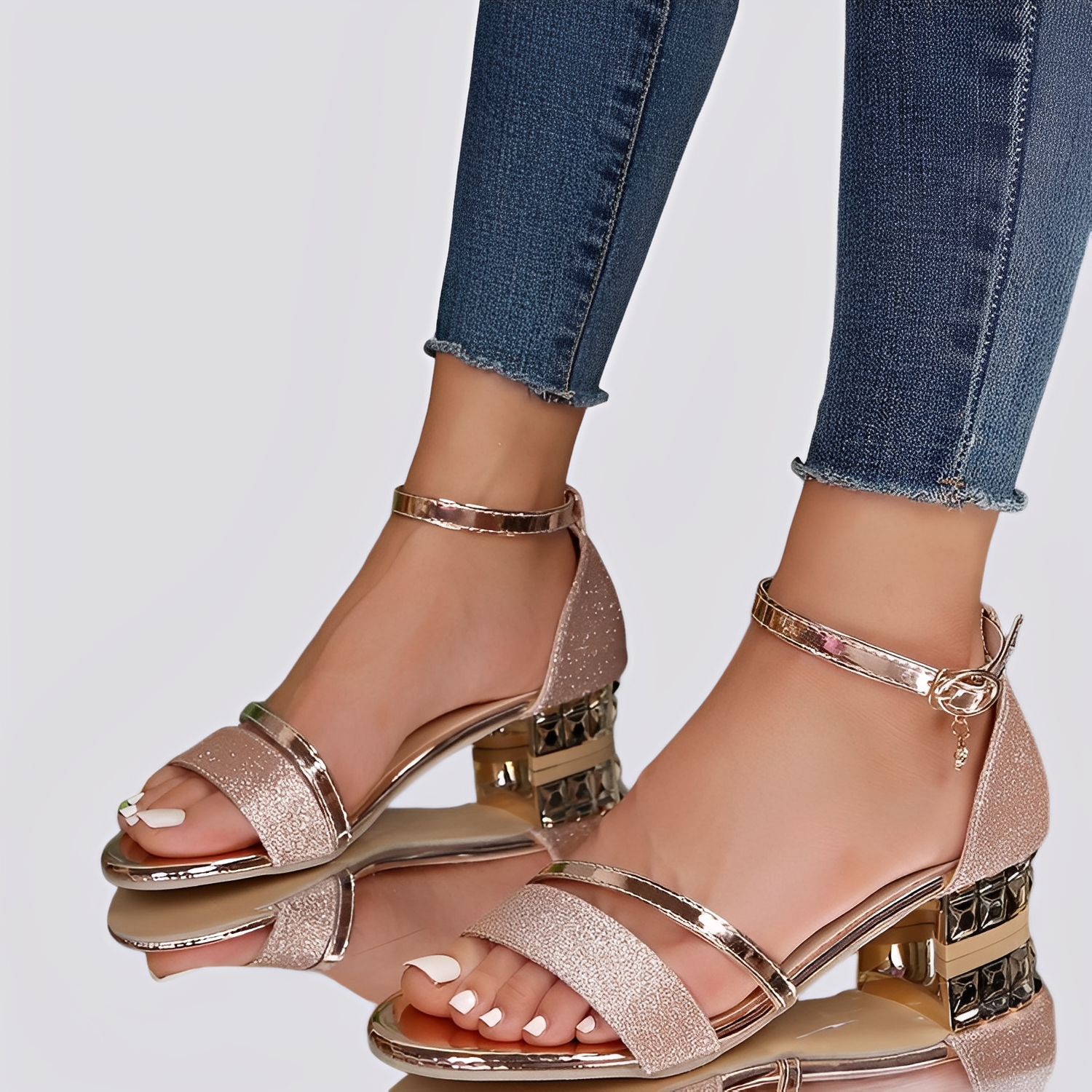 Samuel - Elegante Damensandalen mit Glitzer