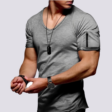 Louis - Bequemes Slim-Fit-Shirt mit V-Ausschnitt für Herren