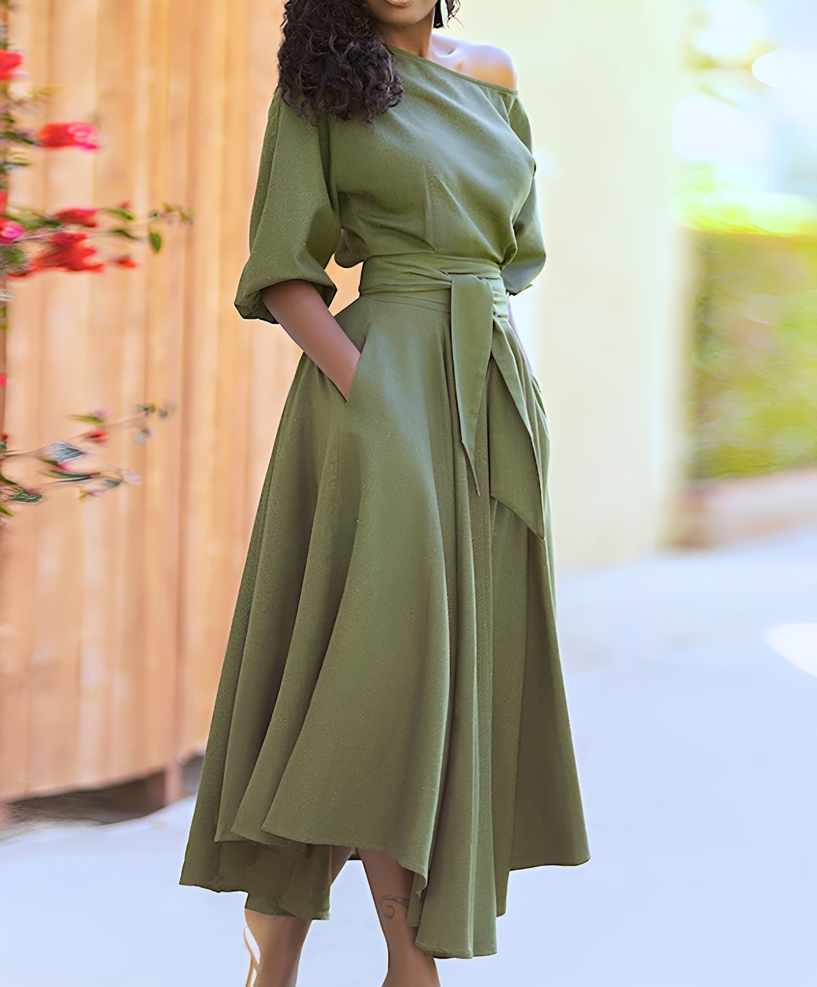 Rachael - Elegantes Damenkleid mit Gürtel