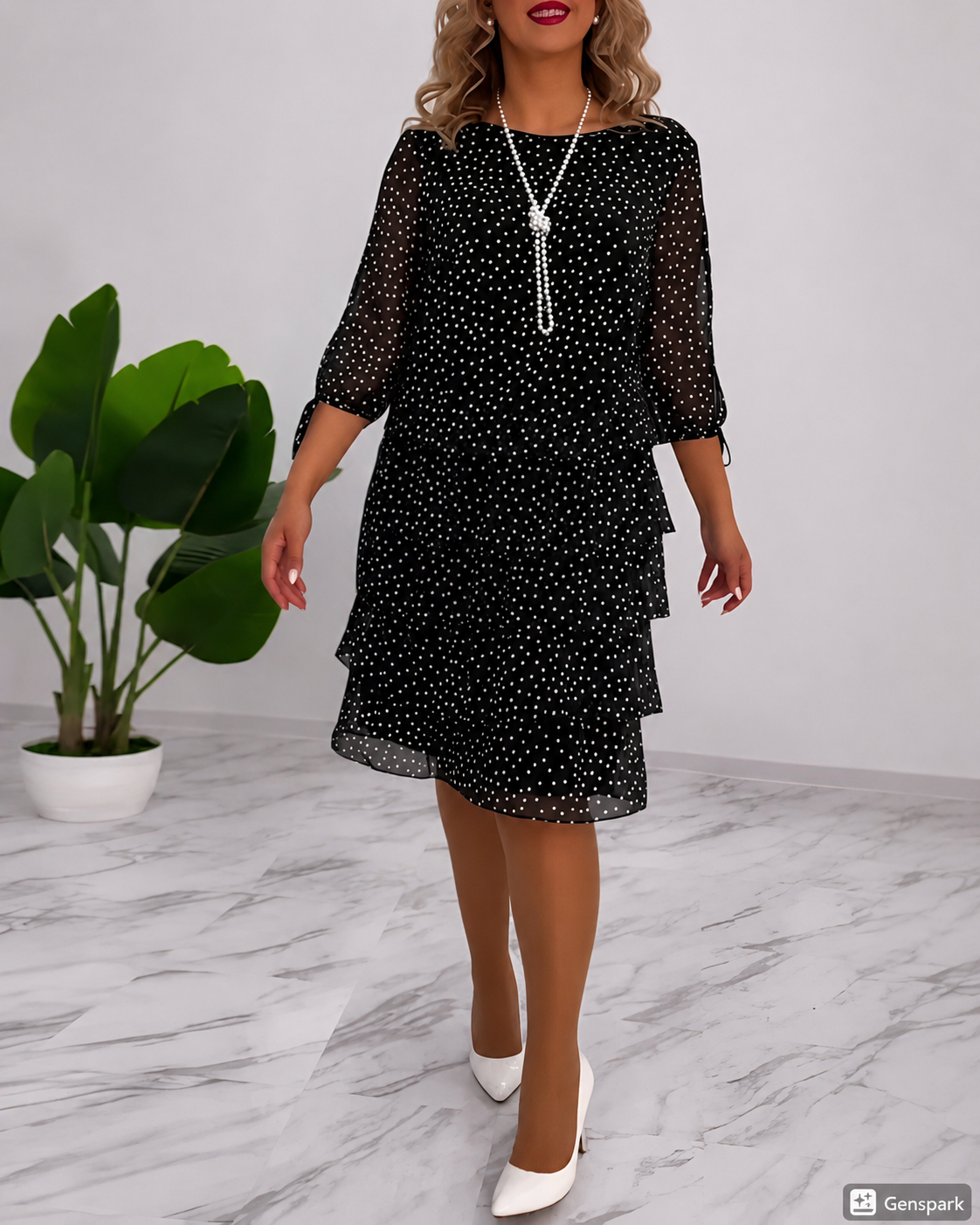 Carey - Elegantes Kleid mit Tupfen