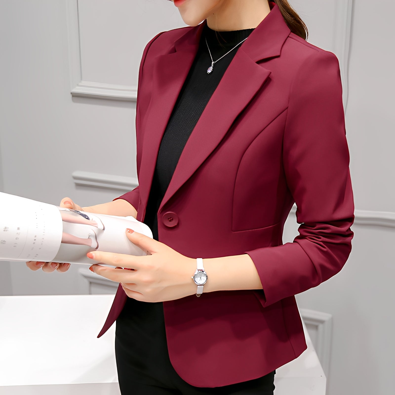 Lindy - Eleganter Ein-Knopf-Blazer für Frauen