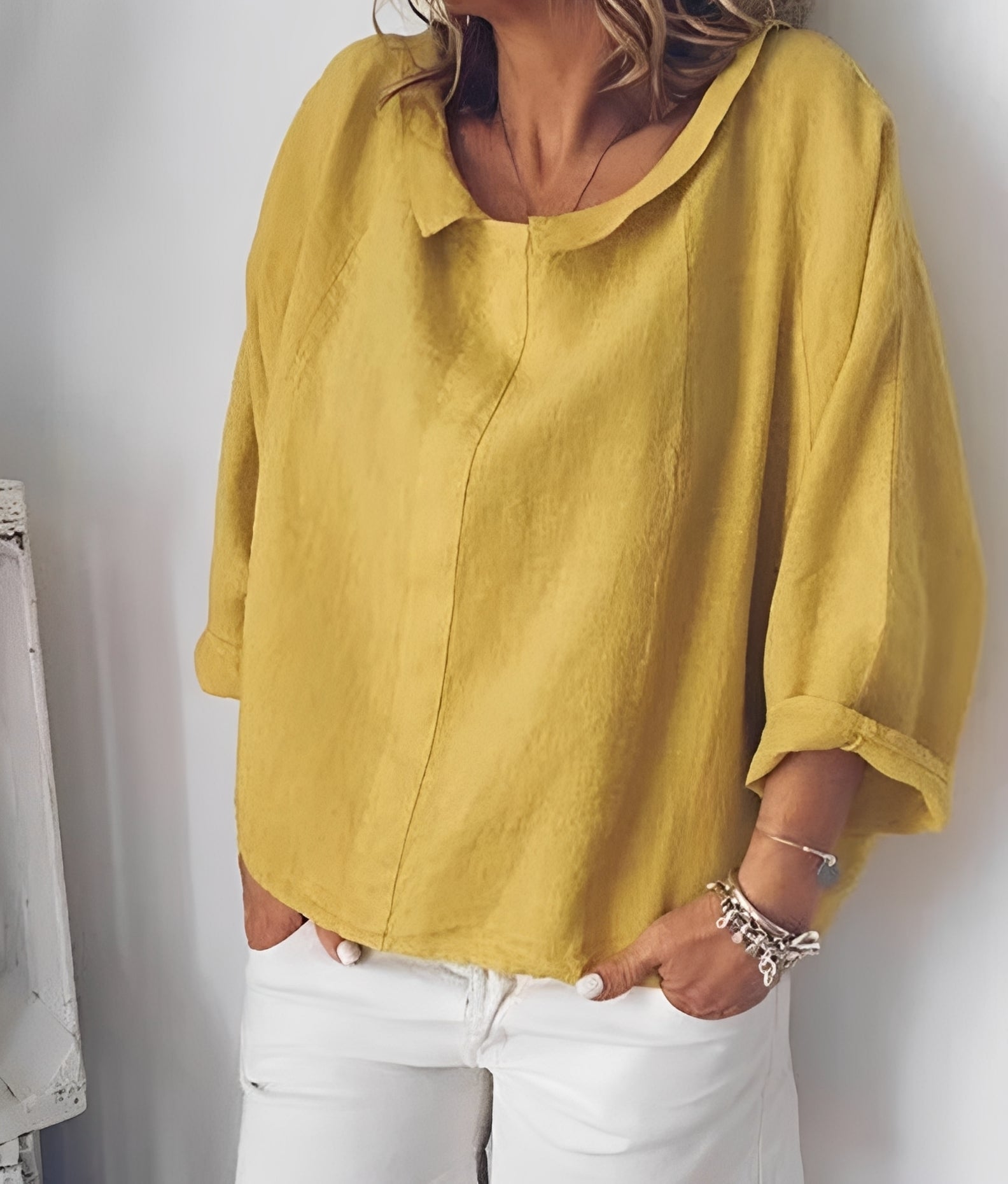 Lillian - Komfortable Damenbluse mit Reverskragen