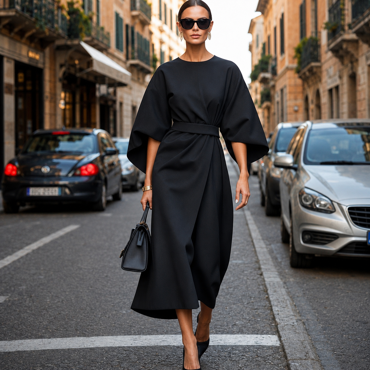 Sonia - Elegantes Kleid mit auffälligen Ärmeln