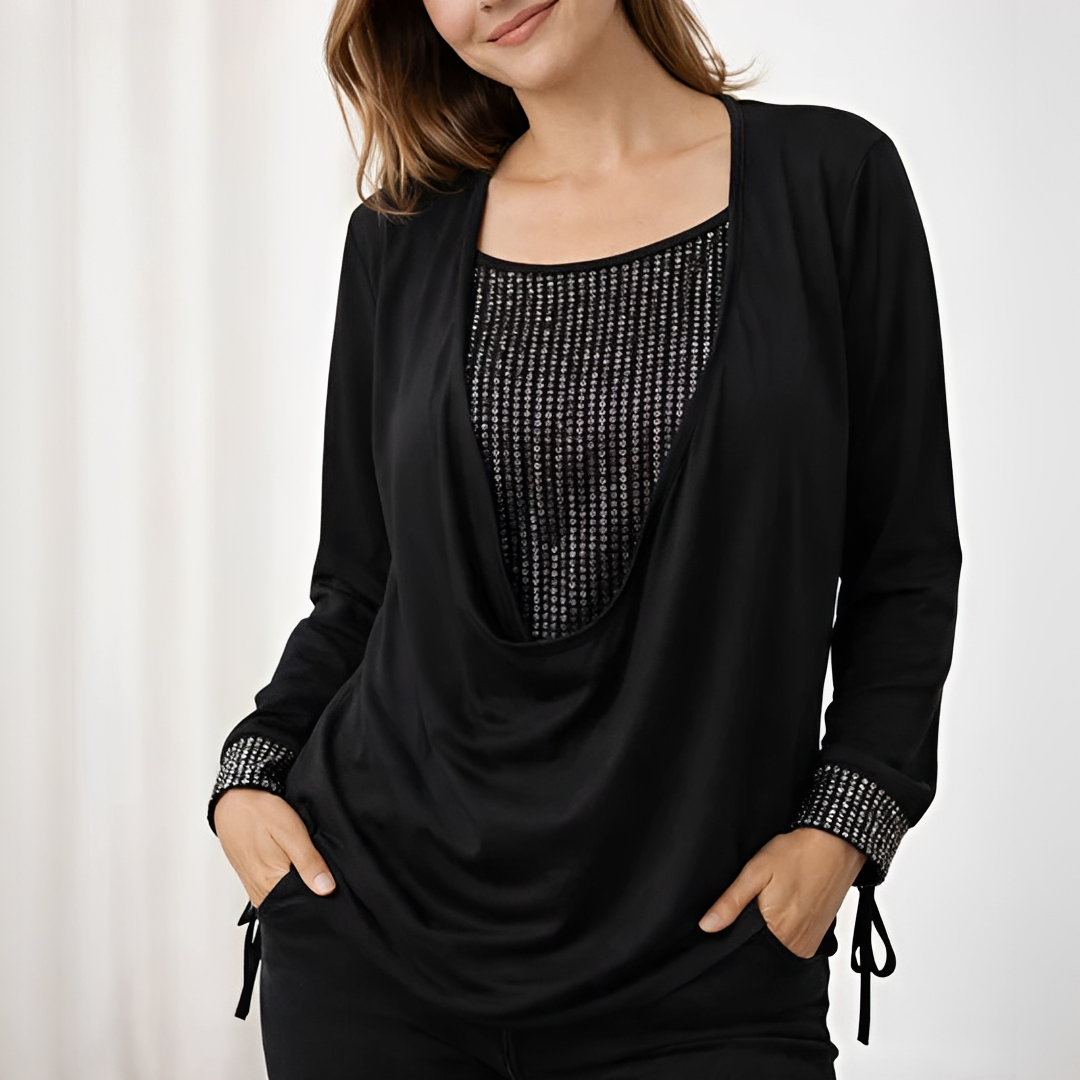 Klarise - Elegante Bluse mit langen Ärmeln für Frauen