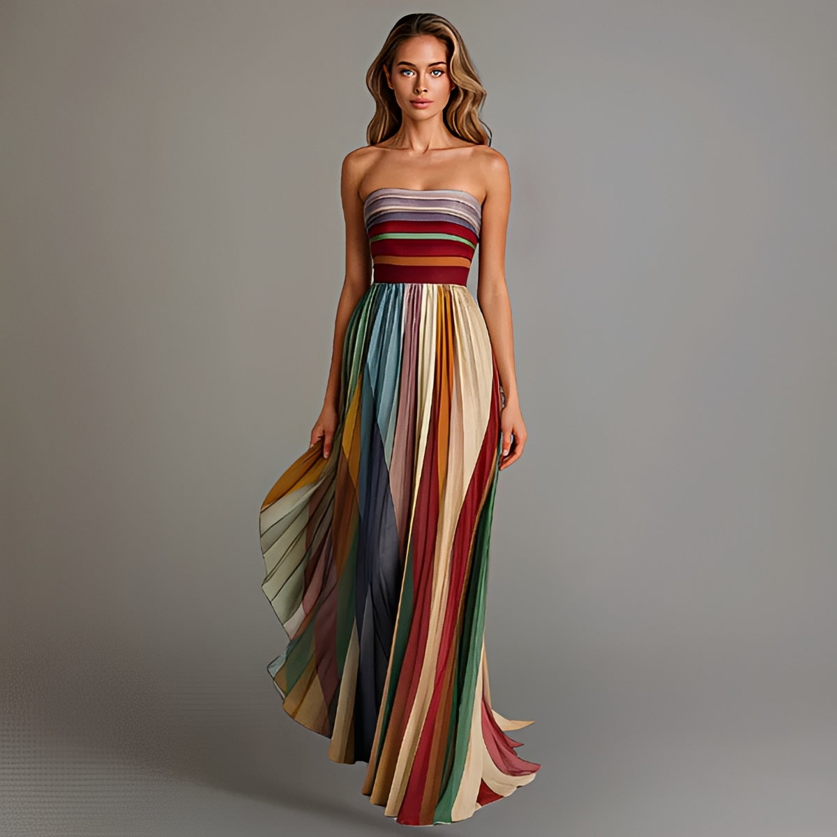 Gracelyn - Schickes Tube-Top-Maxikleid