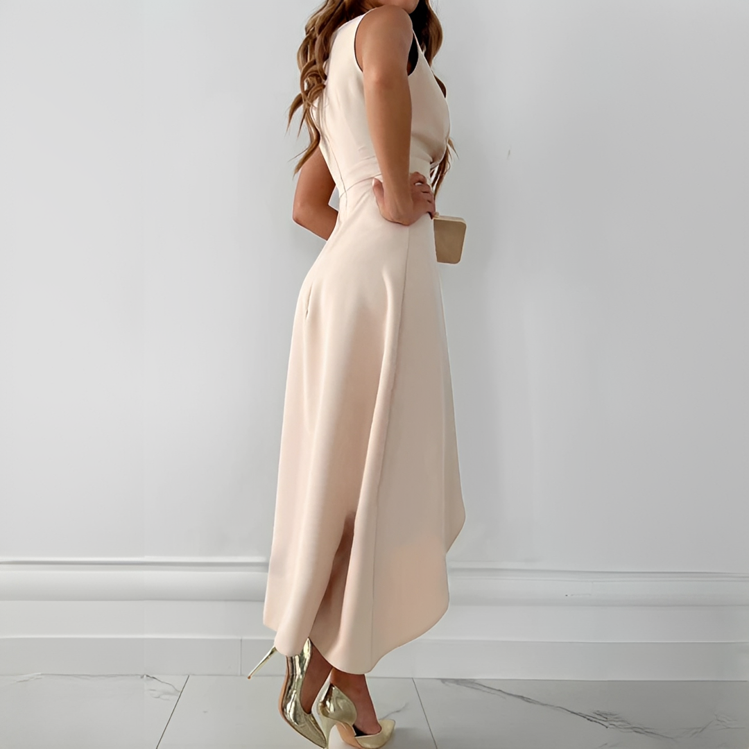 Alemarie - Elegantes ärmelloses Wickelkleid für Frauen
