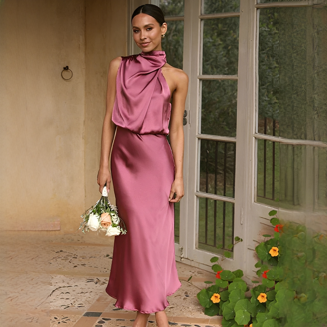 Juliana - Anmutiges schulterfreies Neckholder-Kleid