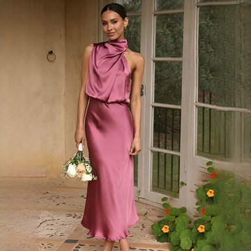 Juliana - Anmutiges schulterfreies Neckholder-Kleid