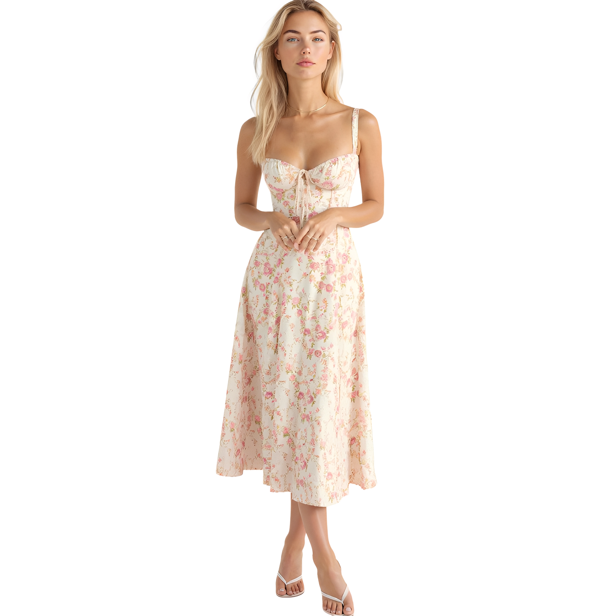 Irene - Stilvolles Damen-Midikleid mit Korsett