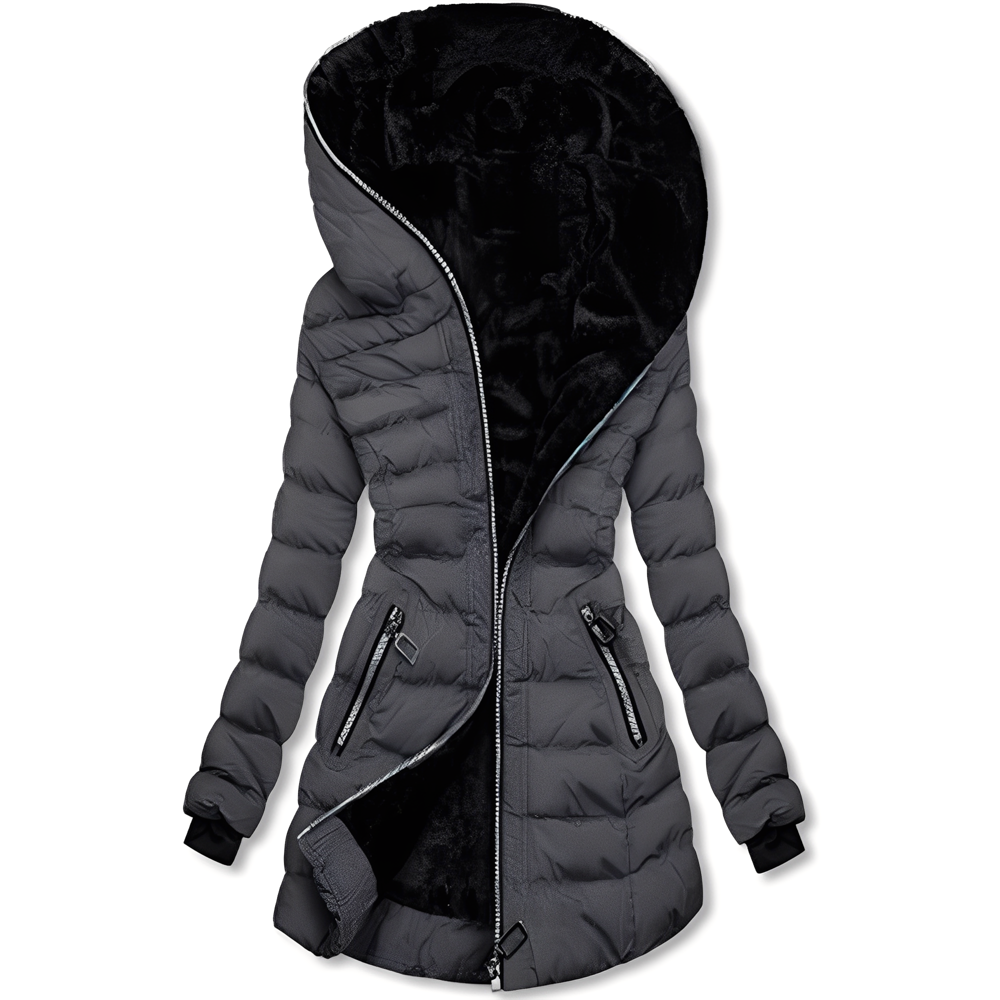 Jasmine - Moderne Damen-Winterjacke mit Kapuze