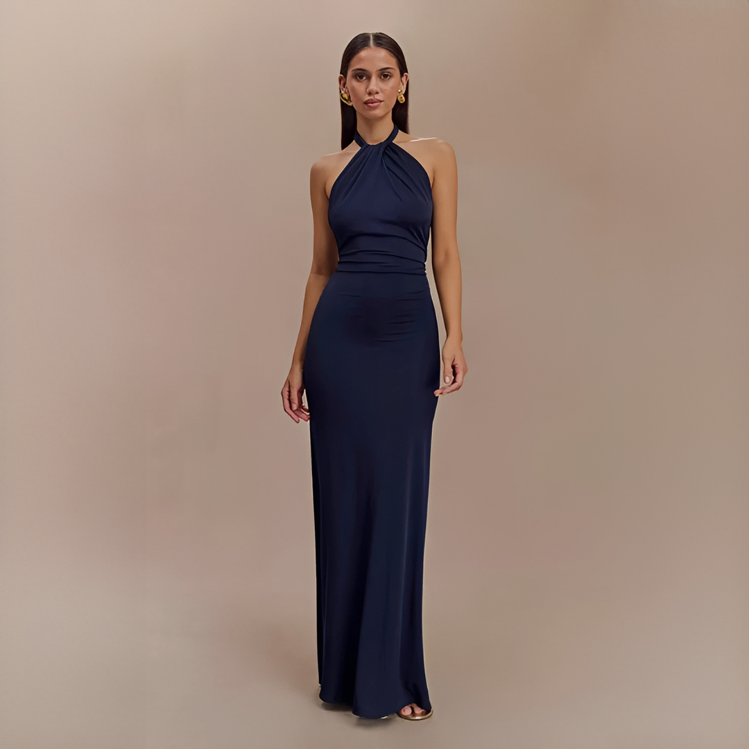 Jianna - Elegantes Neckholder-Maxikleid